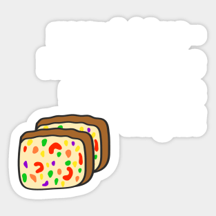 "I Hope No One Makes You Eat Fruitcake This Year" Funny Christmas Cake Sticker